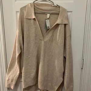 Oversized h&m polyester crew neck